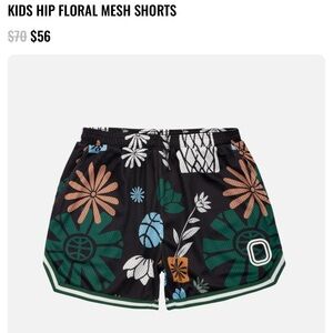 Overtime kids Large Hip Floral mesh shorts